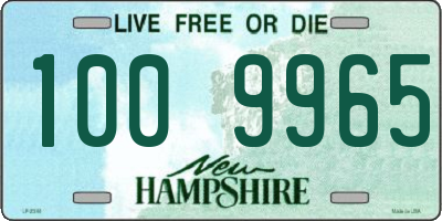 NH license plate 1009965