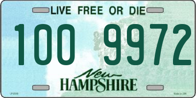 NH license plate 1009972