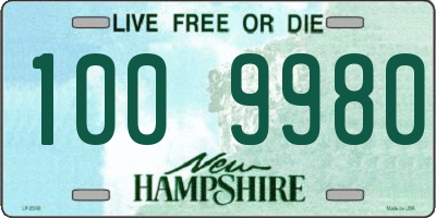 NH license plate 1009980