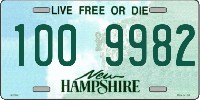 NH license plate 1009982
