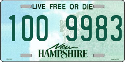 NH license plate 1009983