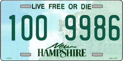 NH license plate 1009986
