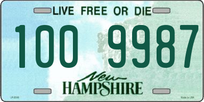 NH license plate 1009987