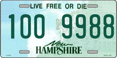 NH license plate 1009988