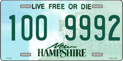 NH license plate 1009992