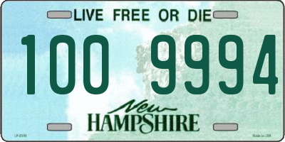 NH license plate 1009994