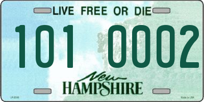 NH license plate 1010002
