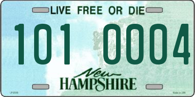 NH license plate 1010004