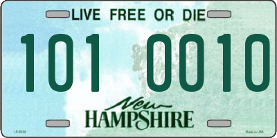 NH license plate 1010010