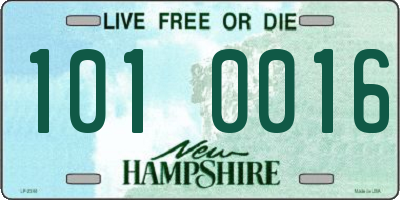 NH license plate 1010016
