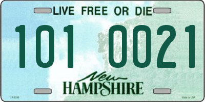 NH license plate 1010021