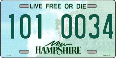NH license plate 1010034