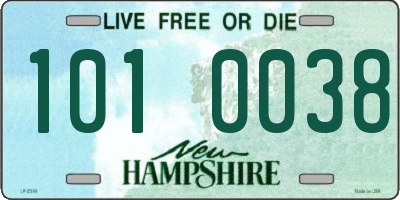 NH license plate 1010038