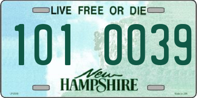 NH license plate 1010039