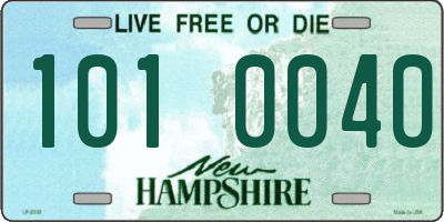 NH license plate 1010040