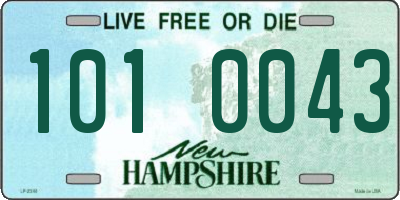 NH license plate 1010043
