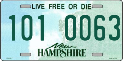 NH license plate 1010063