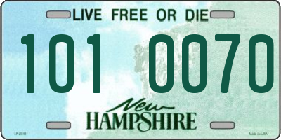 NH license plate 1010070