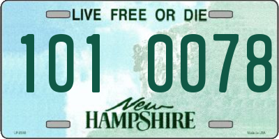 NH license plate 1010078