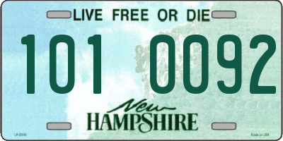 NH license plate 1010092