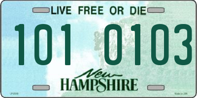 NH license plate 1010103