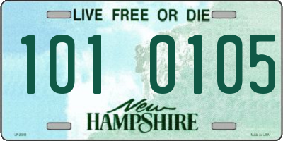 NH license plate 1010105