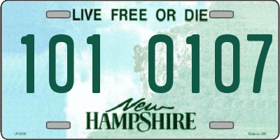 NH license plate 1010107