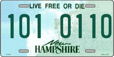 NH license plate 1010110