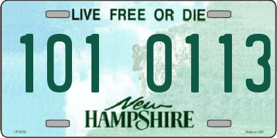 NH license plate 1010113