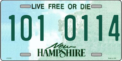 NH license plate 1010114
