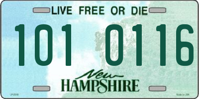 NH license plate 1010116