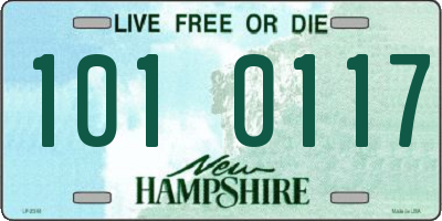 NH license plate 1010117