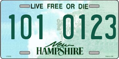 NH license plate 1010123