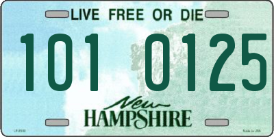 NH license plate 1010125