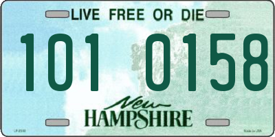 NH license plate 1010158