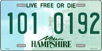 NH license plate 1010192