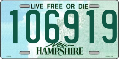 NH license plate 106919