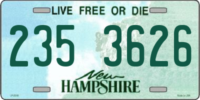 NH license plate 2353626