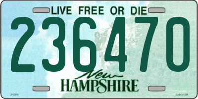 NH license plate 236470