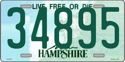 NH license plate 34895