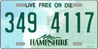 NH license plate 3494117