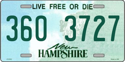 NH license plate 3603727