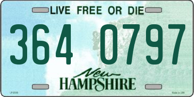 NH license plate 3640797