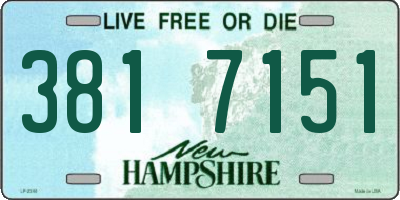 NH license plate 3817151