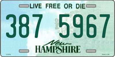 NH license plate 3875967