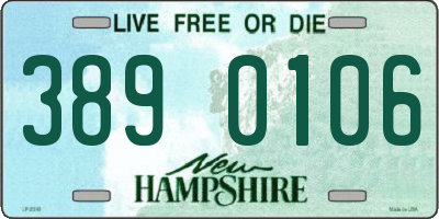 NH license plate 3890106