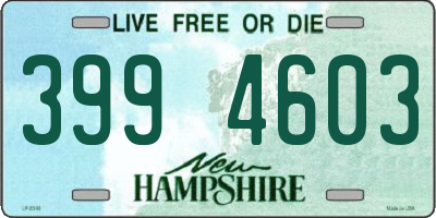 NH license plate 3994603