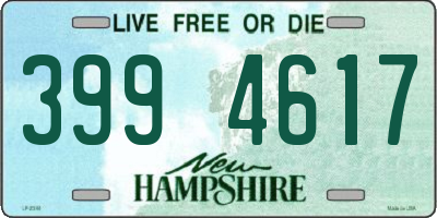 NH license plate 3994617