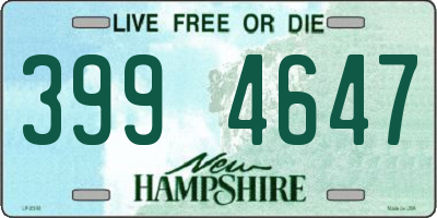 NH license plate 3994647