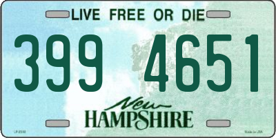 NH license plate 3994651